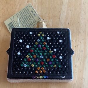 Lite-Brite Christmas Tree nostalgic glass Ornament NWT Bring back those memories